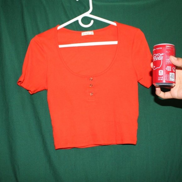 Vibrant Orange Crop Top - Picture 8 of 8